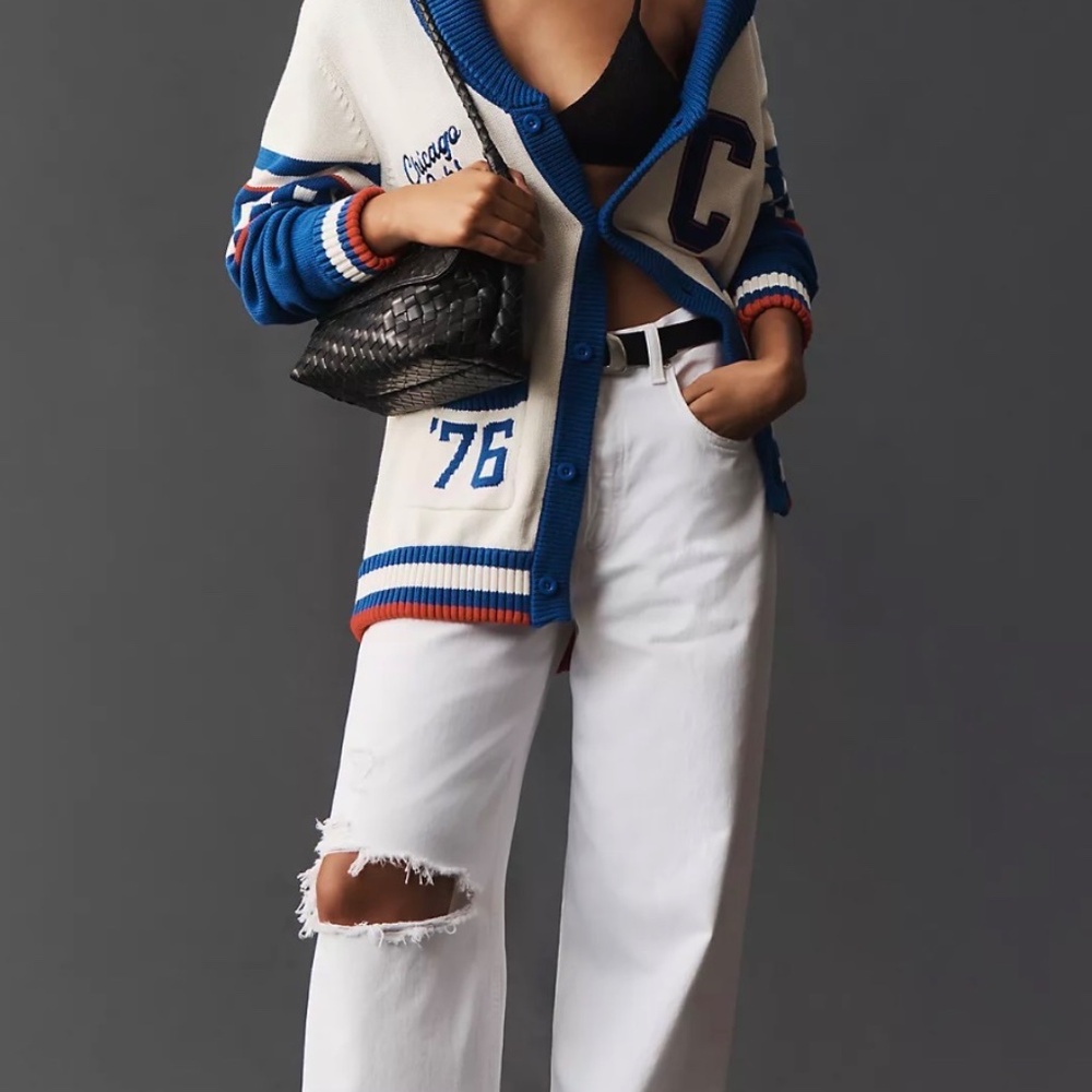 The Wild Collective x Anthro Cotton MLB Cardigan Sweater - Picture 3 of 5